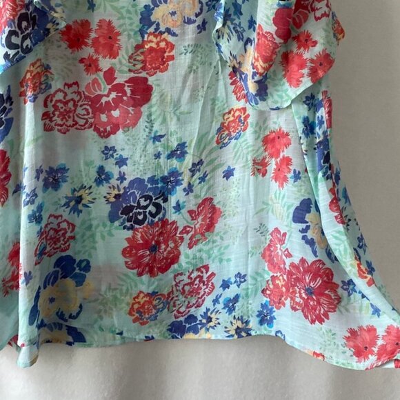 NWT Zac & Rachel Size 2X Cold Shoulder Floral Top - Picture 14 of 16